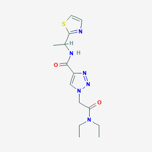 1-[2-(diethylamino)-2-oxoethyl]-N-[1-(1,3-thiazol-2-yl)ethyl]-1H-1,2,3-triazole-4-carboxamide