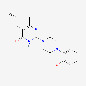 molecular formula C19H24N4O2 B5958986 2-[4-(2-methoxyphenyl)piperazin-1-yl]-6-methyl-5-(prop-2-en-1-yl)pyrimidin-4(3H)-one 