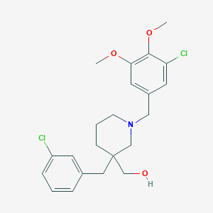 molecular formula C22H27Cl2NO3 B5959009 [3-(3-chlorobenzyl)-1-(3-chloro-4,5-dimethoxybenzyl)-3-piperidinyl]methanol 