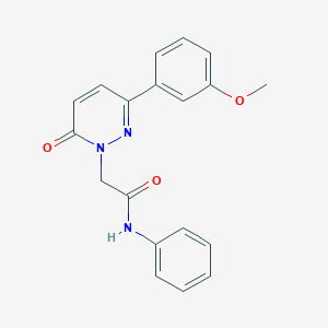 molecular formula C19H17N3O3 B5959028 2-(3-(3-methoxyphenyl)-6-oxopyridazin-1(6H)-yl)-N-phenylacetamide 