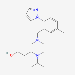 2-{1-isopropyl-4-[5-methyl-2-(1H-pyrazol-1-yl)benzyl]-2-piperazinyl}ethanol