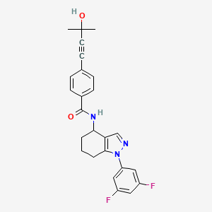 N-[1-(3,5-difluorophenyl)-4,5,6,7-tetrahydro-1H-indazol-4-yl]-4-(3-hydroxy-3-methyl-1-butyn-1-yl)benzamide