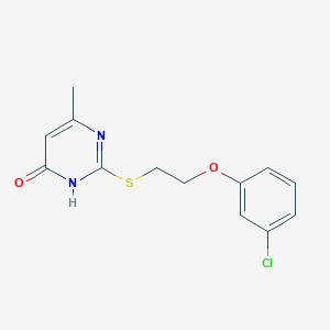 molecular formula C13H13ClN2O2S B5959056 2-[2-(3-chlorophenoxy)ethylsulfanyl]-4-methyl-1H-pyrimidin-6-one 