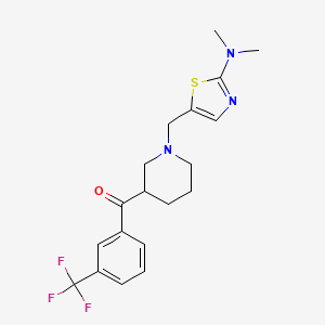 (1-{[2-(dimethylamino)-1,3-thiazol-5-yl]methyl}-3-piperidinyl)[3-(trifluoromethyl)phenyl]methanone