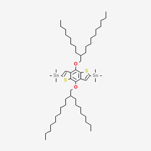 molecular formula C56H102O2S2Sn2 B595911 2,6-双(三甲基锡)-4,8-双[(2-正辛基十二烷基)氧基]苯并[1,2-b:4,5-b']二噻吩 CAS No. 1320201-22-6