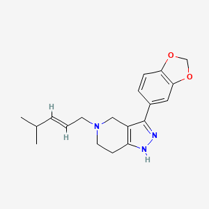 3-(1,3-benzodioxol-5-yl)-5-[(E)-4-methylpent-2-enyl]-1,4,6,7-tetrahydropyrazolo[4,3-c]pyridine