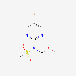 molecular formula C7H10BrN3O3S B595913 N-(5-溴嘧啶-2-基)-N-(甲氧基甲基)甲磺酰胺 CAS No. 1311197-89-3