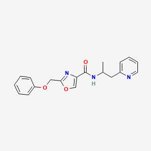 N-[1-methyl-2-(2-pyridinyl)ethyl]-2-(phenoxymethyl)-1,3-oxazole-4-carboxamide