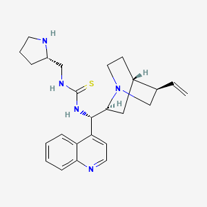 molecular formula C25H33N5S B595916 Thiourea, N-(8alpha,9S)-cinchonan-9-yl-N'-[(2S)-2-pyrrolidinylmethyl]- CAS No. 1222966-34-8