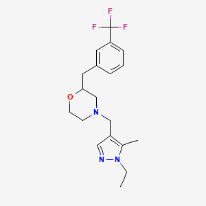 4-[(1-ethyl-5-methyl-1H-pyrazol-4-yl)methyl]-2-[3-(trifluoromethyl)benzyl]morpholine