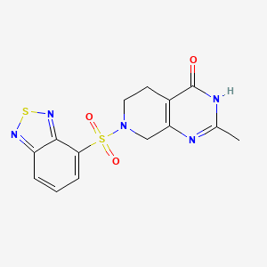 molecular formula C14H13N5O3S2 B5959196 7-(2,1,3-benzothiadiazol-4-ylsulfonyl)-2-methyl-5,6,7,8-tetrahydropyrido[3,4-d]pyrimidin-4(3H)-one 