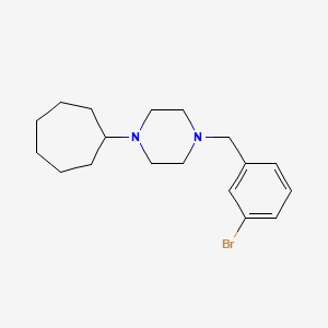 molecular formula C18H27BrN2 B5959225 1-(3-bromobenzyl)-4-cycloheptylpiperazine 