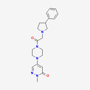 2-methyl-5-{4-[(3-phenyl-1-pyrrolidinyl)acetyl]-1-piperazinyl}-3(2H)-pyridazinone