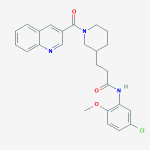 N-(5-chloro-2-methoxyphenyl)-3-[1-(3-quinolinylcarbonyl)-3-piperidinyl]propanamide