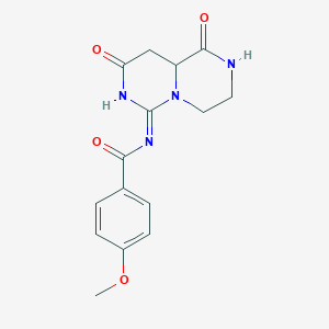 molecular formula C15H16N4O4 B5959267 N-{1,8-DIOXO-1H,2H,3H,4H,8H,9H,9AH-PYRIMIDO[1,6-A]PYRAZIN-6-YL}-4-METHOXYBENZAMIDE 