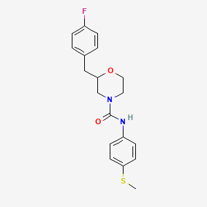 molecular formula C19H21FN2O2S B5959275 2-(4-fluorobenzyl)-N-[4-(methylthio)phenyl]-4-morpholinecarboxamide 