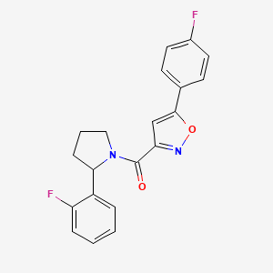 5-(4-fluorophenyl)-3-{[2-(2-fluorophenyl)-1-pyrrolidinyl]carbonyl}isoxazole