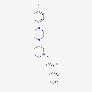 1-(4-fluorophenyl)-4-[1-[(E)-3-phenylprop-2-enyl]piperidin-3-yl]piperazine