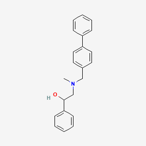 molecular formula C22H23NO B5959284 2-[(4-biphenylylmethyl)(methyl)amino]-1-phenylethanol 