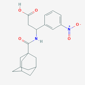 molecular formula C20H24N2O5 B5959285 3-[(1-adamantylcarbonyl)amino]-3-(3-nitrophenyl)propanoic acid 