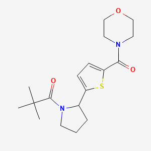 4-({5-[1-(2,2-dimethylpropanoyl)-2-pyrrolidinyl]-2-thienyl}carbonyl)morpholine