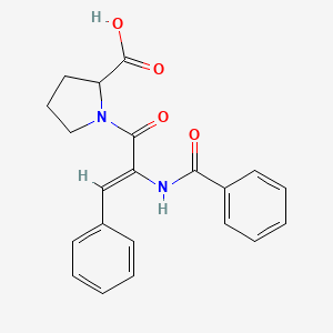 1-[(Z)-2-benzamido-3-phenylprop-2-enoyl]pyrrolidine-2-carboxylic acid