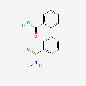molecular formula C16H15NO3 B595933 2-[3-(N-乙氨基羰基)苯基]苯甲酸 CAS No. 1261915-41-6