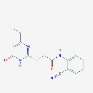 N~1~-(2-CYANOPHENYL)-2-[(6-OXO-4-PROPYL-1,6-DIHYDRO-2-PYRIMIDINYL)SULFANYL]ACETAMIDE