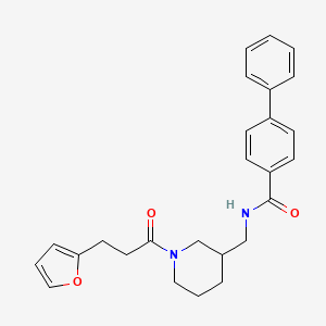 N-({1-[3-(2-furyl)propanoyl]-3-piperidinyl}methyl)-4-biphenylcarboxamide