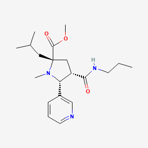 methyl (2S,4S,5R)-1-methyl-2-(2-methylpropyl)-4-(propylcarbamoyl)-5-pyridin-3-ylpyrrolidine-2-carboxylate