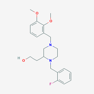 2-[4-(2,3-dimethoxybenzyl)-1-(2-fluorobenzyl)-2-piperazinyl]ethanol