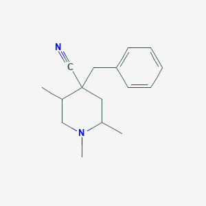 molecular formula C16H22N2 B5959465 4-Benzyl-1,2,5-trimethylpiperidine-4-carbonitrile 