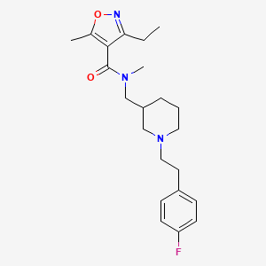 3-ethyl-N-({1-[2-(4-fluorophenyl)ethyl]-3-piperidinyl}methyl)-N,5-dimethyl-4-isoxazolecarboxamide