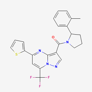 3-{[2-(2-methylphenyl)-1-pyrrolidinyl]carbonyl}-5-(2-thienyl)-7-(trifluoromethyl)pyrazolo[1,5-a]pyrimidine