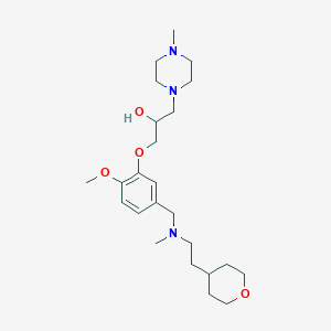 1-[2-methoxy-5-({methyl[2-(tetrahydro-2H-pyran-4-yl)ethyl]amino}methyl)phenoxy]-3-(4-methyl-1-piperazinyl)-2-propanol