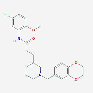 N-(5-chloro-2-methoxyphenyl)-3-[1-(2,3-dihydro-1,4-benzodioxin-6-ylmethyl)-3-piperidinyl]propanamide