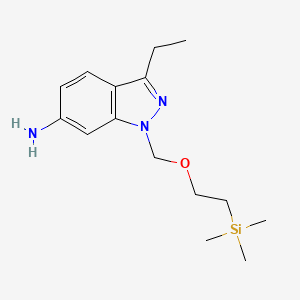 molecular formula C15H25N3OSi B595956 3-乙基-1-((2-(三甲基甲硅烷基)乙氧基)甲基)-1H-吲唑-6-胺 CAS No. 1214900-20-5