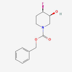 molecular formula C13H16FNO3 B595957 顺-苄基 4-氟-3-羟基哌啶-1-羧酸酯 CAS No. 1207853-10-8
