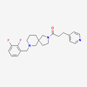 7-(2,3-difluorobenzyl)-2-[3-(4-pyridinyl)propanoyl]-2,7-diazaspiro[4.5]decane