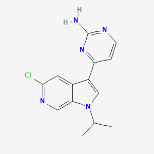 molecular formula C14H14ClN5 B595959 4-(5-氯-1-异丙基-1H-吡咯并[2,3-c]吡啶-3-基)嘧啶-2-胺 CAS No. 1221153-82-7