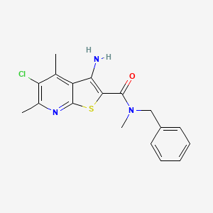 molecular formula C18H18ClN3OS B5959590 3-amino-N-benzyl-5-chloro-N,4,6-trimethylthieno[2,3-b]pyridine-2-carboxamide 