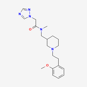 N-({1-[2-(2-methoxyphenyl)ethyl]-3-piperidinyl}methyl)-N-methyl-2-(1H-1,2,4-triazol-1-yl)acetamide