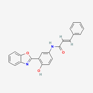 molecular formula C22H16N2O3 B5959604 N-[3-(1,3-benzoxazol-2-yl)-4-hydroxyphenyl]-3-phenylacrylamide 