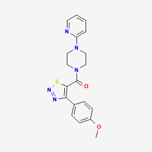 [4-(4-Methoxyphenyl)-1,2,3-thiadiazol-5-yl][4-(pyridin-2-yl)piperazin-1-yl]methanone