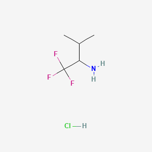 molecular formula C5H11ClF3N B595963 1,1,1-三氟-3-甲基丁烷-2-胺盐酸盐 CAS No. 1263282-44-5