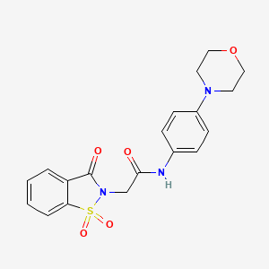 2-(1,1-dioxido-3-oxo-1,2-benzisothiazol-2(3H)-yl)-N-[4-(4-morpholinyl)phenyl]acetamide