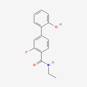 molecular formula C15H14FNO2 B595964 N-Ethyl-3-fluoro-2'-hydroxy-[1,1'-biphenyl]-4-carboxamide CAS No. 1261975-62-5