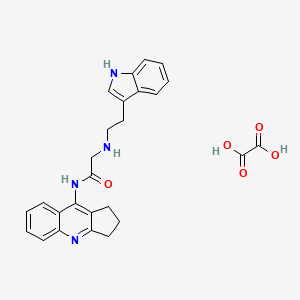 N-(2,3-dihydro-1H-cyclopenta[b]quinolin-9-yl)-2-[2-(1H-indol-3-yl)ethylamino]acetamide;oxalic acid