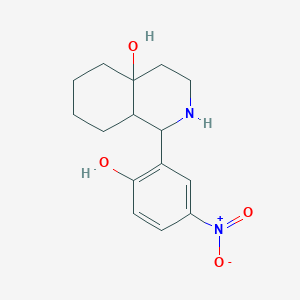 molecular formula C15H20N2O4 B5959657 1-(2-hydroxy-5-nitrophenyl)octahydro-4a(2H)-isoquinolinol 