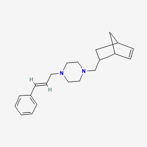 molecular formula C21H28N2 B5959669 1-(2-bicyclo[2.2.1]hept-5-enylmethyl)-4-[(E)-3-phenylprop-2-enyl]piperazine 